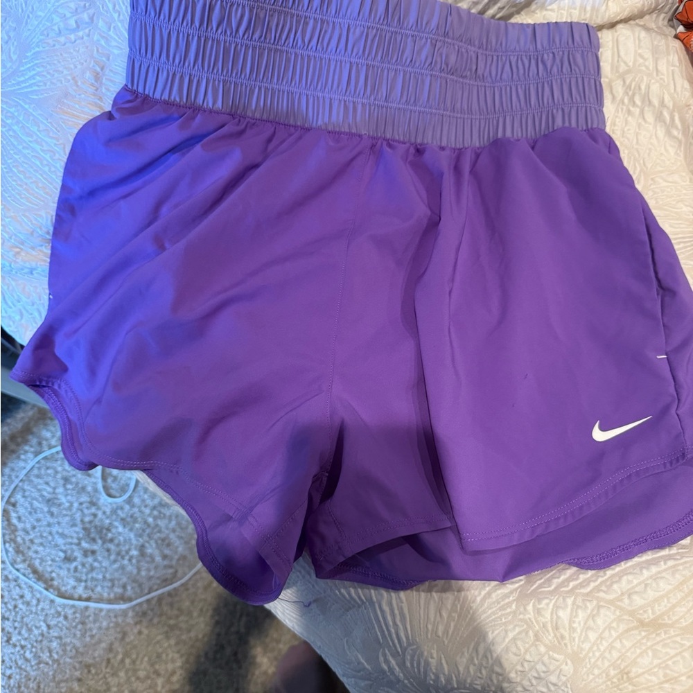 Nike Purple Athletic Shorts with Elastic Waistband